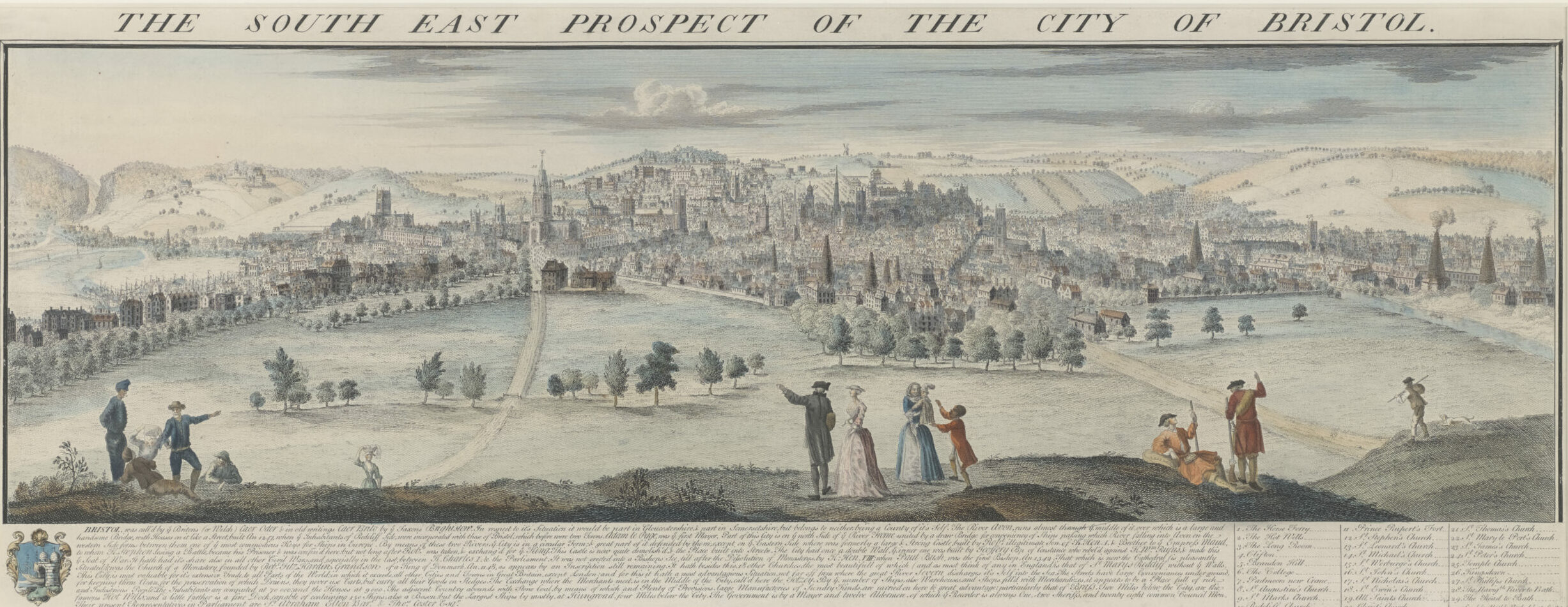 Buck, The South East Elevation of the City of Bristol' (1734)